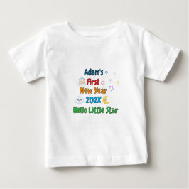 Personalized Baby’s First New Year – Cute Design ベビーTシャツ
