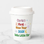 Personalized Baby’s First New Year – Cute Design 紙コップ (正面)