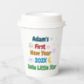 Personalized Baby’s First New Year – Cute Design 紙コップ (正面)