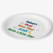 Personalized Baby’s First New Year – Cute Design P ペーパープレート (アングル)