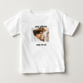 Personalized Baby Shirt Custom Photo & Text Gift ベビーTシャツ (正面)
