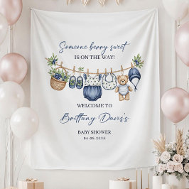 Personalized Baby Shower Backdrop Banner, Custom タペストリー
