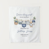 Personalized Baby Shower Backdrop Banner, Custom タペストリー (正面)