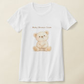 Personalized Baby Shower Boho Bear Tシャツ (レイダウン)