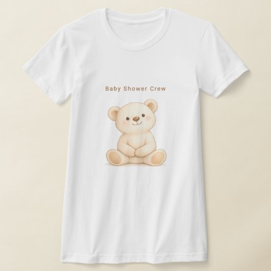 Personalized Baby Shower Boho Bear Tシャツ (レイダウン)
