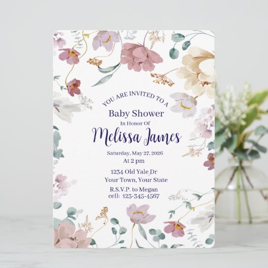 Personalized Baby Shower Invitation シーズンカード (スタンド正面)