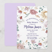 Personalized Baby Shower Invitation シーズンカード (正面/裏面)