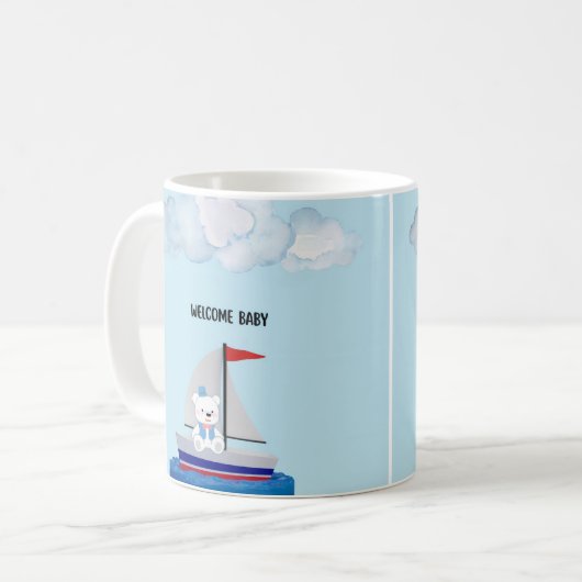 Personalized Baby Shower Mug コーヒーマグカップ (正面左)