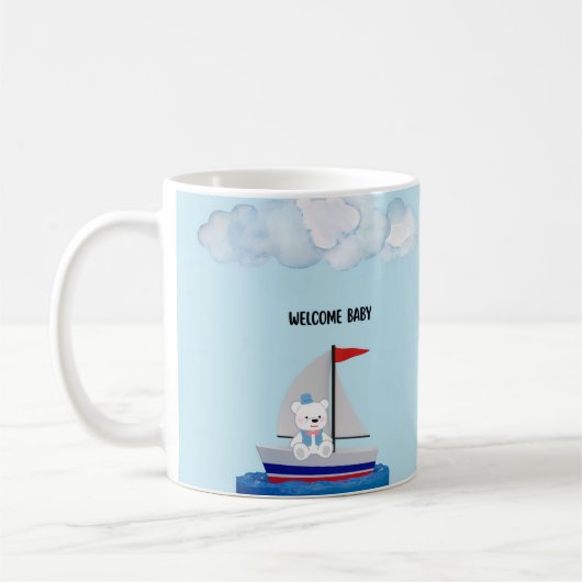 Personalized Baby Shower Mug コーヒーマグカップ (左)