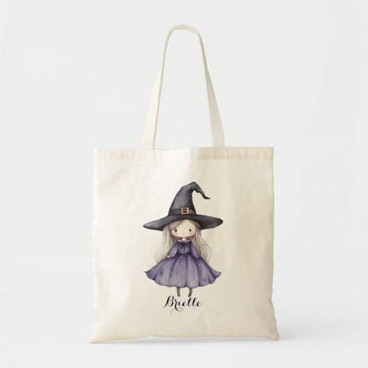 Personalized Baby Witch Trick or Treat Bag トートバッグ (正面)