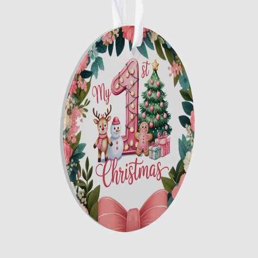 Personalized Baby's First Holiday Keepsake オーナメント (正面)