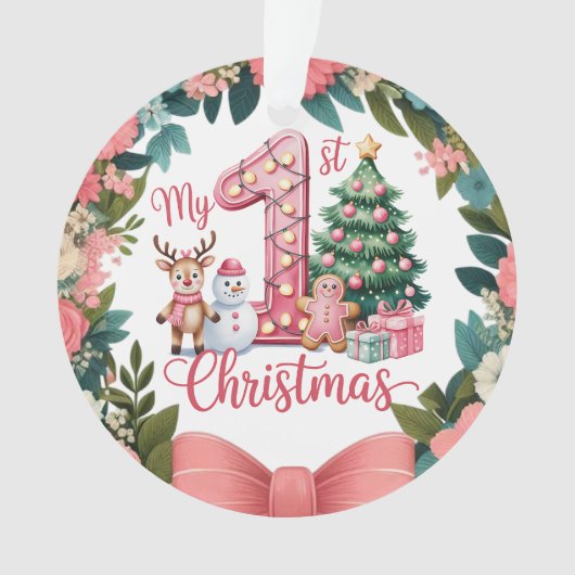 Personalized Baby's First Holiday Keepsake オーナメント (正面)