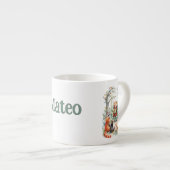 Personalized Baby's Name Cute Animal エスプレッソカップ (正面右)