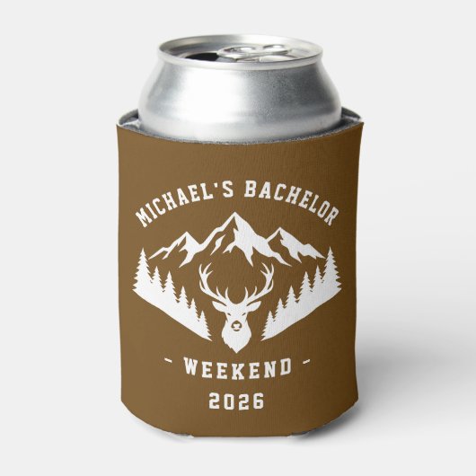 Personalized Bachelor Weekend Mountain 缶クーラー (缶正面)
