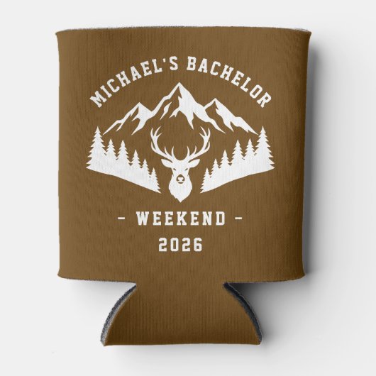 Personalized Bachelor Weekend Mountain 缶クーラー (正面)