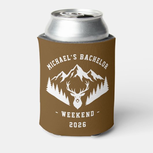 Personalized Bachelor Weekend Mountain 缶クーラー (缶裏面)