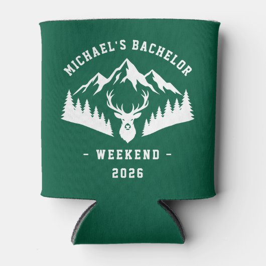 Personalized Bachelor Weekend Mountain 缶クーラー (正面)
