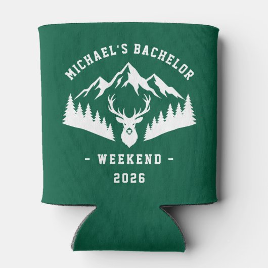Personalized Bachelor Weekend Mountain 缶クーラー (裏面)