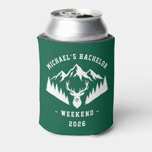 Personalized Bachelor Weekend Mountain 缶クーラー (缶裏面)