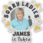 Personalized Bachelorette Party Favor Custom Photo シール (正面)