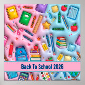 Personalized Back to School 2026 ポスター (正面)