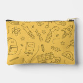 Personalized Back to School Backpack & Doodles アクセサリーポーチ (裏面)