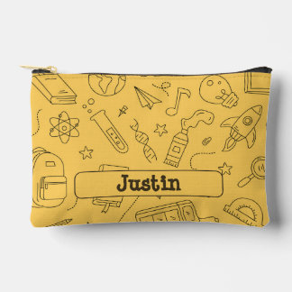 Personalized Back to School Backpack & Doodles アクセサリーポーチ