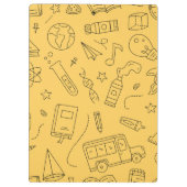 Personalized Back to School Backpack & Doodles クリップボード (裏面)