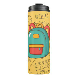 Personalized Back to School Backpack & Doodles タンブラー