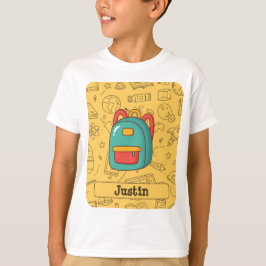 Personalized Back to School Backpack & Doodles Tシャツ