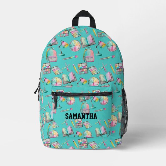 Personalized Back to School Bookbag for Samantha, プリントバックパック (正面)