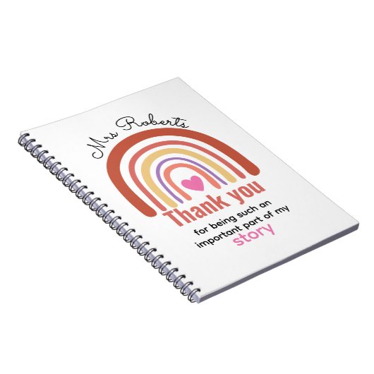 Personalized Back To School  for Teachers Students ノートブック (右側)