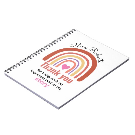 Personalized Back To School  for Teachers Students ノートブック (左側)