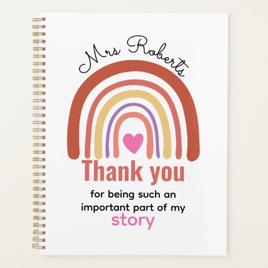 Personalized Back To School  for Teachers Students プランナー手帳 (正面)