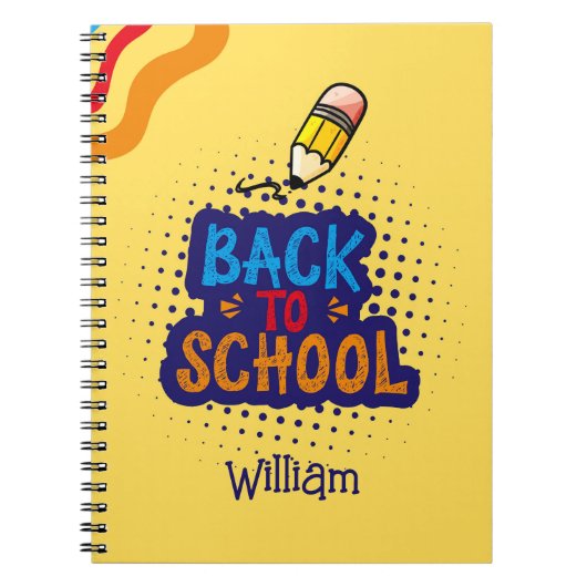 Personalized "Back To School" Fun Doodle ノートブック (正面)
