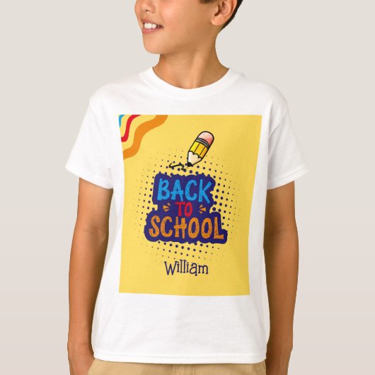 Personalized "Back To School" Fun Doodle Tシャツ (正面)