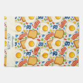 Personalized Bacon & Eggs Pharmacy RX キッチンタオル (横)