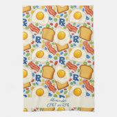 Personalized Bacon & Eggs Pharmacy RX キッチンタオル (縦)