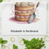 Personalized Baking is Love Made Edible キッチンタオル (折り畳み)