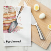 Personalized Baking is Love Made Edible キッチンタオル (四つ折り)