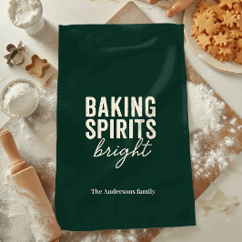 Personalized “Baking Through the Snow” Christmas キッチンタオル