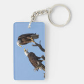 Personalized Bald Eagle Keychain - Add Your Name キーホルダー (裏面)