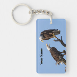 Personalized Bald Eagle Keychain - Add Your Name キーホルダー