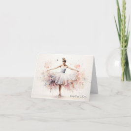 Personalized Ballet Thank You Note Card Stationery サンキューカード