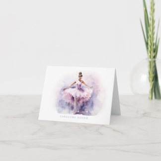 Personalized Ballet Thank You Note Card Stationery サンキューカード