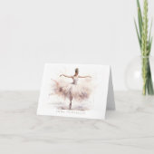 Personalized Ballet Thank You Note Card Stationery サンキューカード (正面)