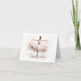 Personalized Ballet Thank You Note Card Stationery サンキューカード