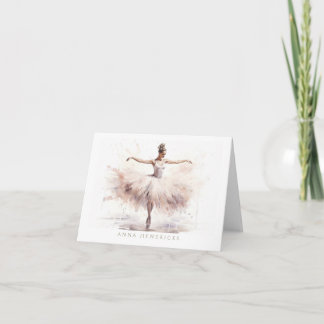 Personalized Ballet Thank You Note Card Stationery サンキューカード