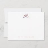 Personalized Ballet Thank You Note Card Stationery ノートカード (正面)