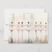 Personalized Ballet Thank You Note Card Stationery ノートカード (裏面)